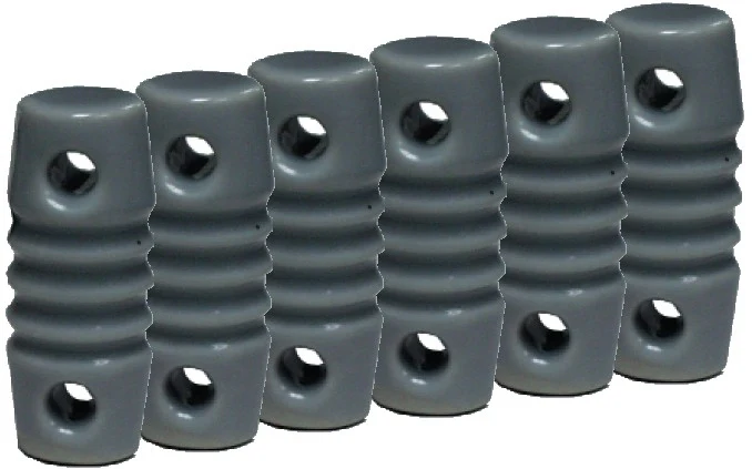 E-2-6, CERAMIC INSULATOR, GLAZED, 6PACK