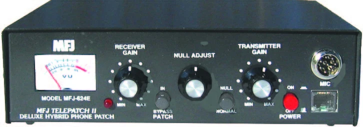MFJ-624E, PHONE PATCH, WITH VU METER, 8P RD/MOD.