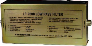 MFJ-705,LOW PASS FILTER, HF, 2500 W