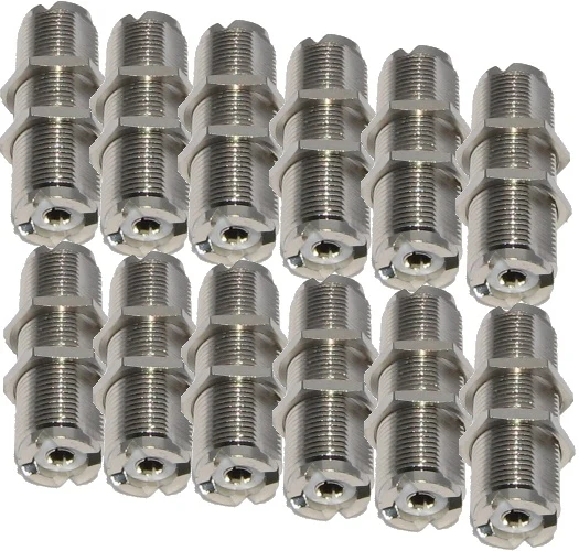 MFJ-7701P, 12-PACK SO 239 TO SO-239 ADAPTOR