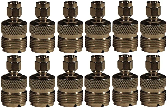 MFJ-7719P, 12-PACK, ADAPTOR, SMA MALE TO SO-239 (610-2119)