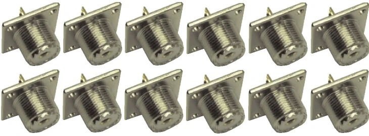 MFJ-7721P, 12PACK, 7721 SO-239 4HOLES, TEF