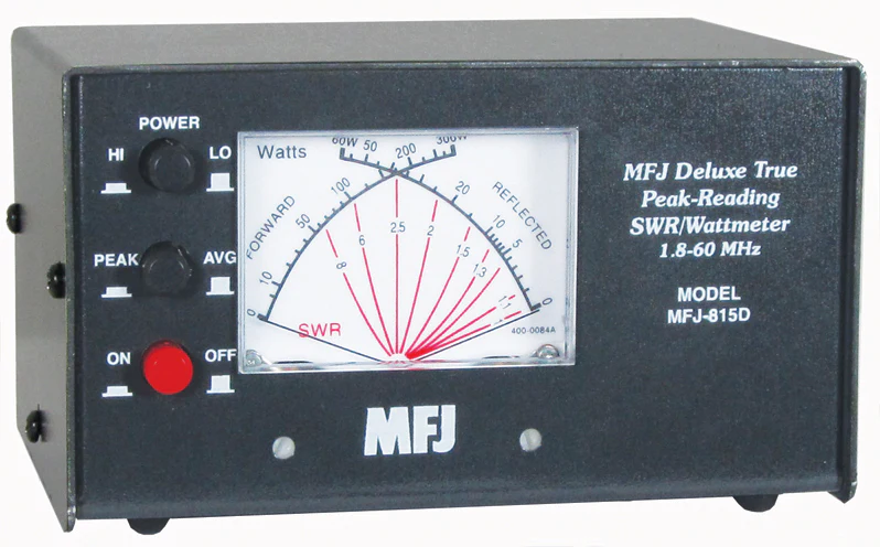 MFJ-815D, WATTMETER, HF/6M CROSS NEEDLE SWR/WATTMETER, 2 kW